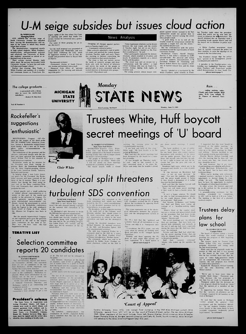 State news. (1969 June 23)