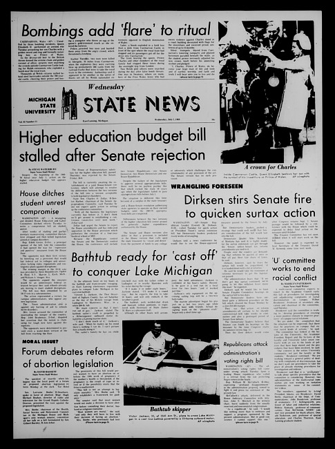 State news. (1969 July 2)