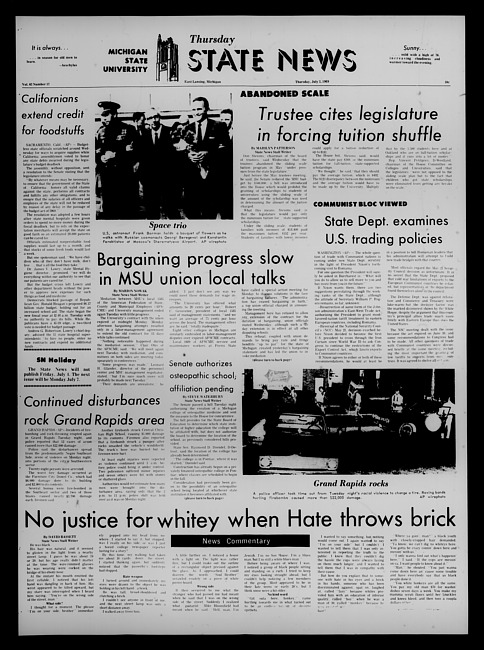 State news. (1969 July 3)