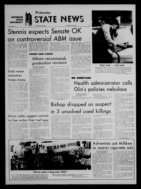 State news. (1969 July 9)