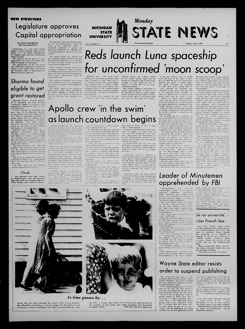 State news. (1969 July 14)