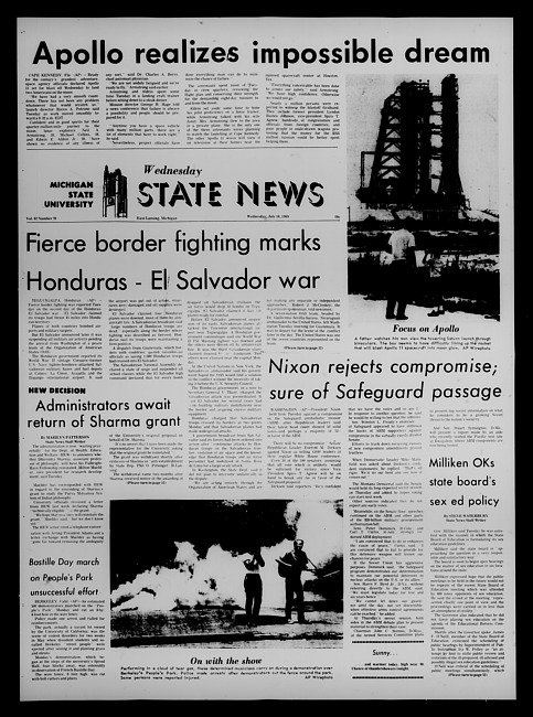 State news. (1969 July 16)