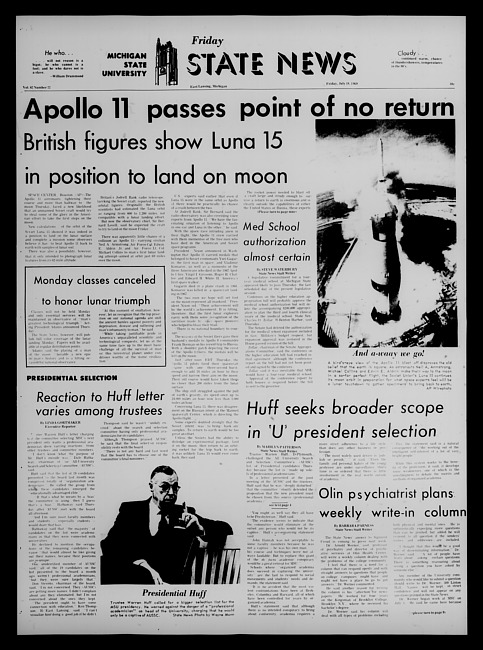 State news. (1969 July 18)