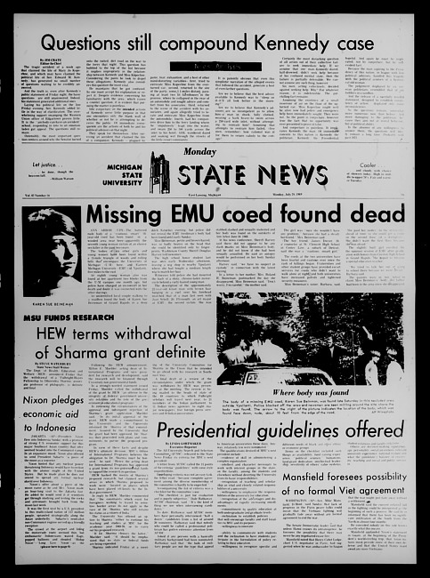 State news. (1969 July 28)