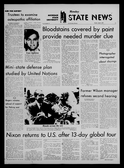 State news. (1969 August 4)