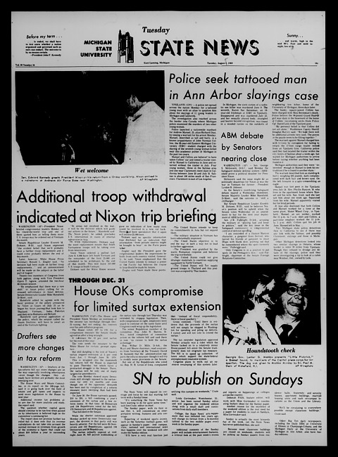 State news. (1969 August 5)