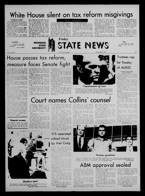 State news. (1969 August 8)