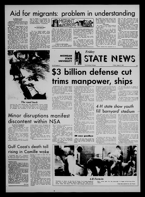 State news. (1969 August 22)