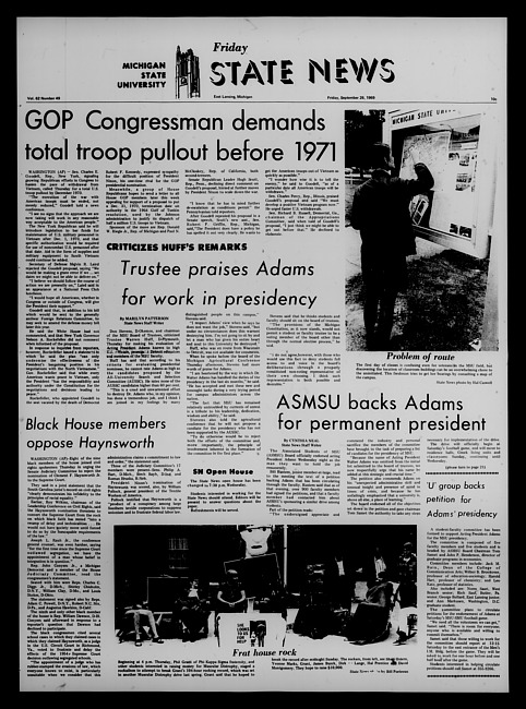 State news. (1969 September 26)