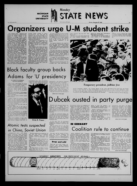 State news. (1969 September 29)