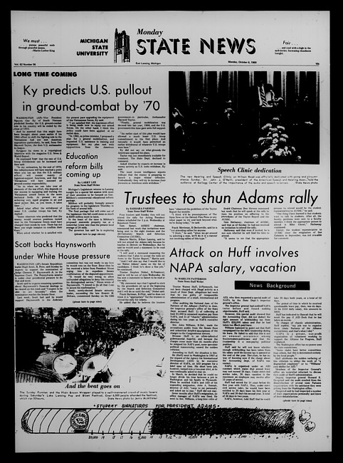 State news. (1969 October 6)