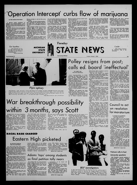 State news. (1969 October 7)