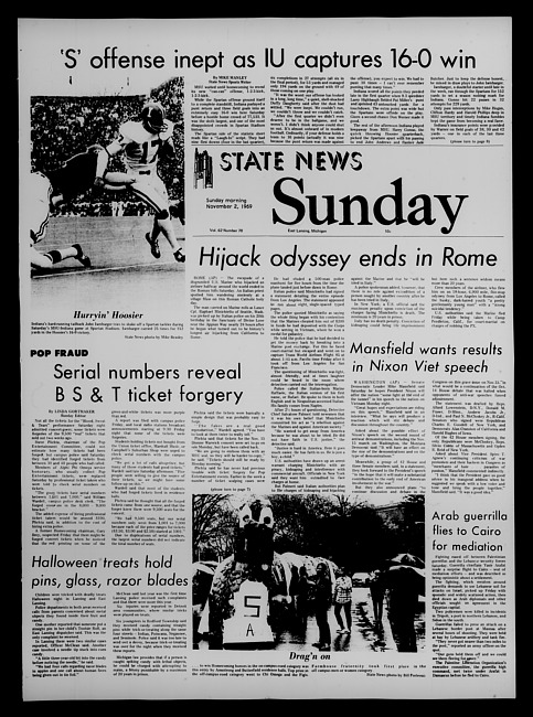 State news. (1969 November 2)