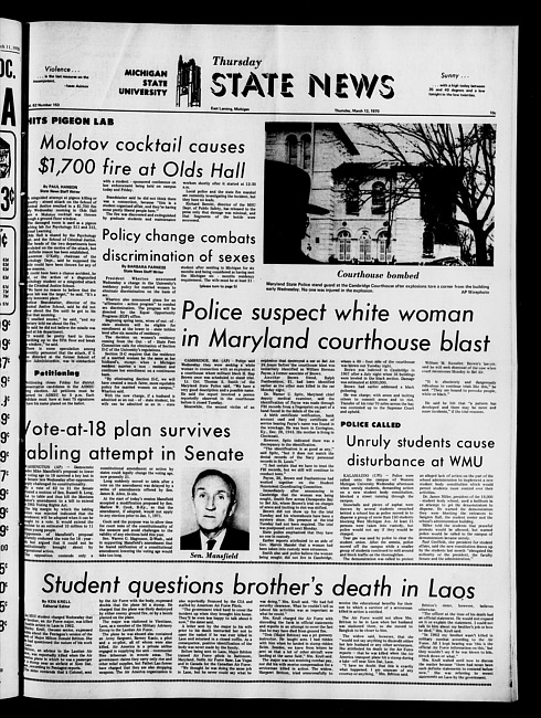 State news. (1970 March 12)