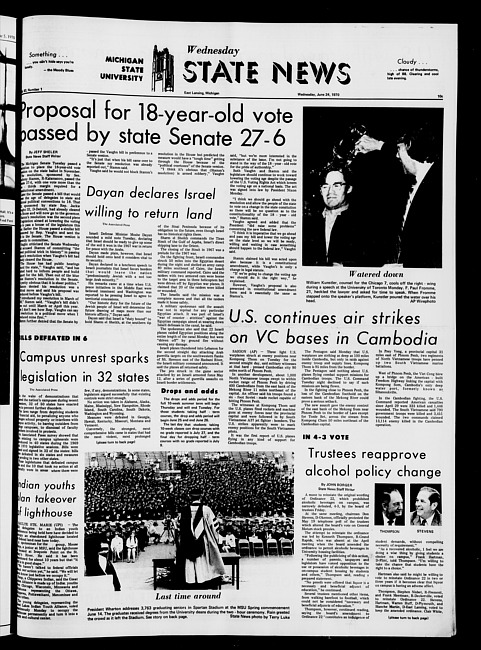 State news. (1970 June 24)