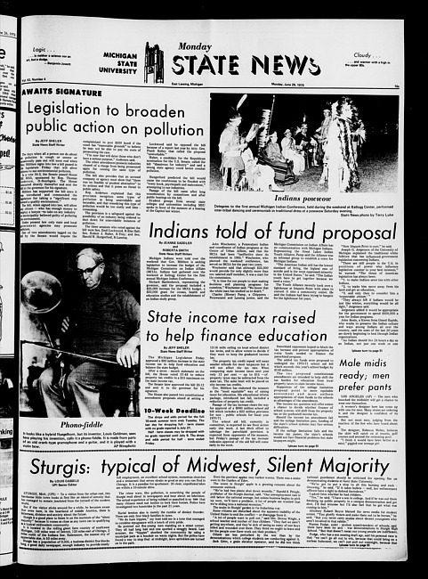 State news. (1970 June 29)