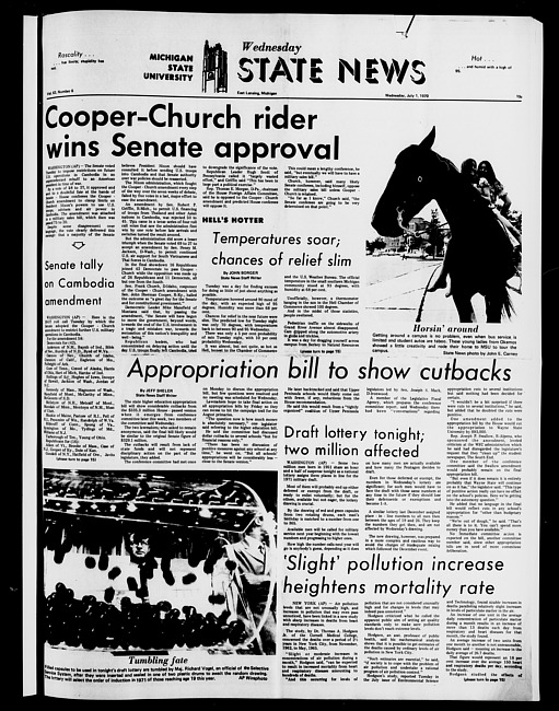 State news. (1970 July 1)