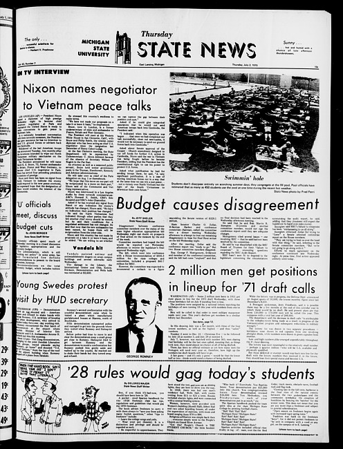 State news. (1970 July 2)