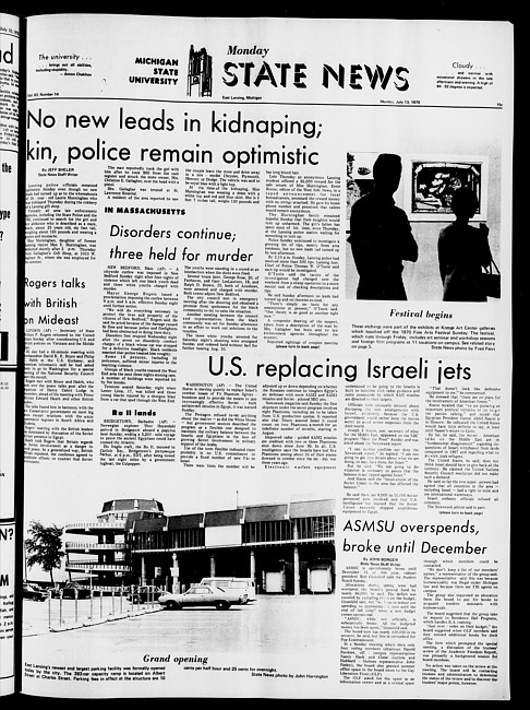 State news. (1970 July 13)