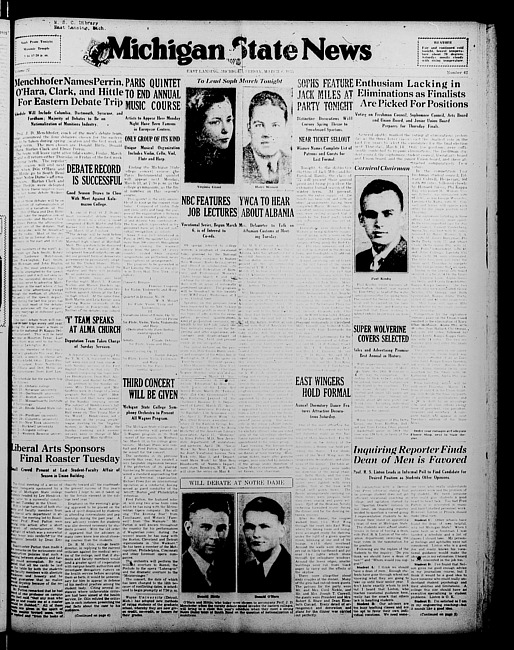 Michigan State news. (1935 March 8)