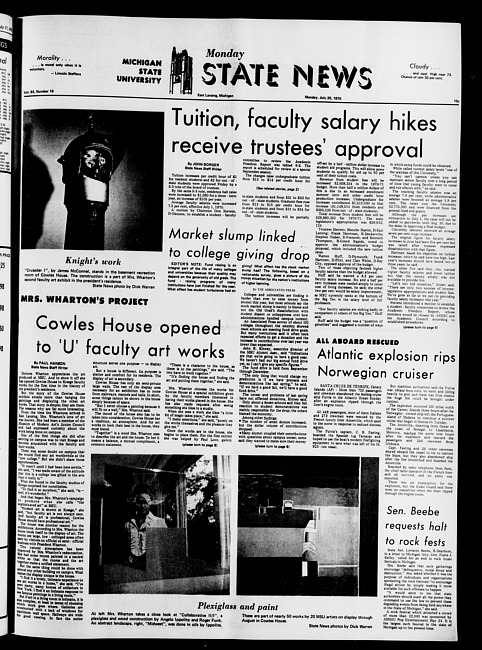 State news. (1970 July 20)