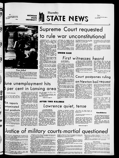 State news. (1970 July 23)