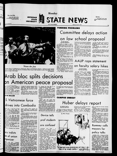 State news. (1970 July 27)