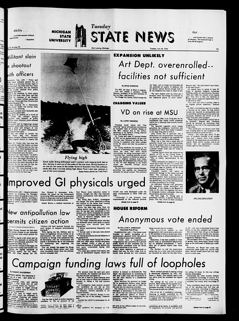 State news. (1970 July 28)