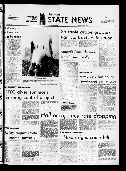 State news. (1970 July 30)