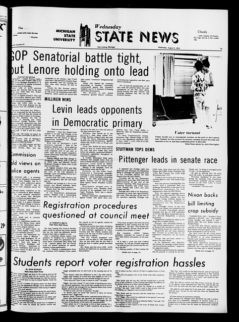 State news. (1970 August 5)