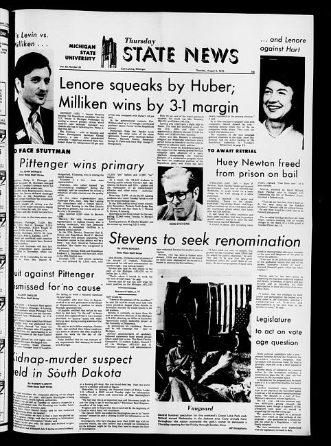 State news. (1970 August 6)