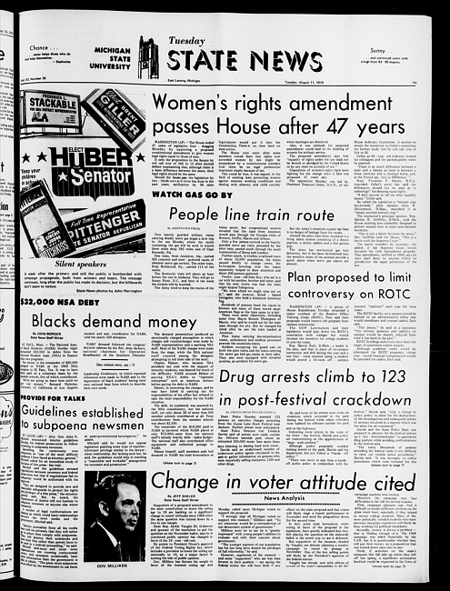 State news. (1970 August 11)