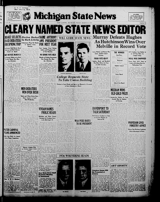 Michigan State news. (1935 March 15)