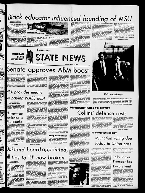 State news. (1970 August 13)