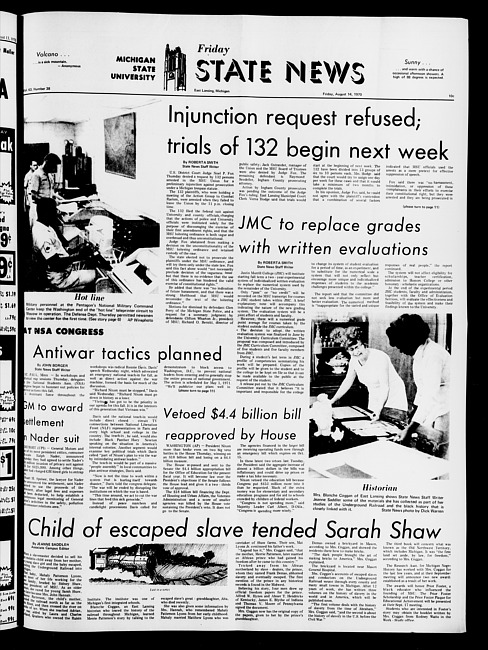 State news. (1970 August 14)