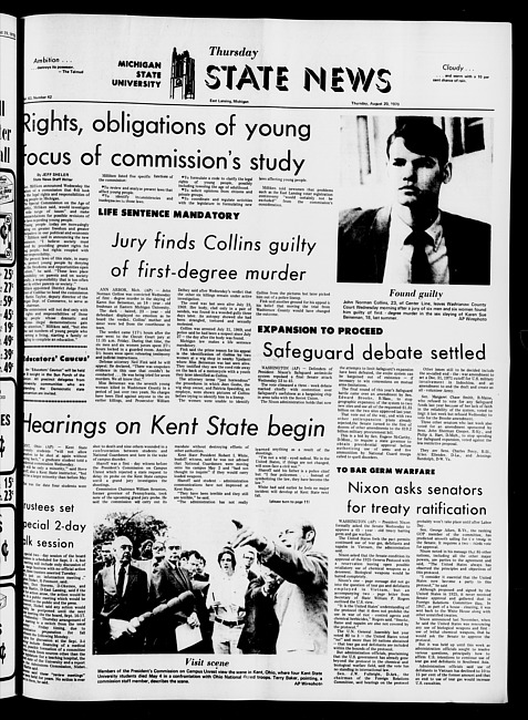 State news. (1970 August 20)