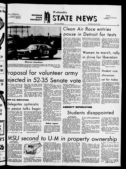 State news. (1970 August 26)