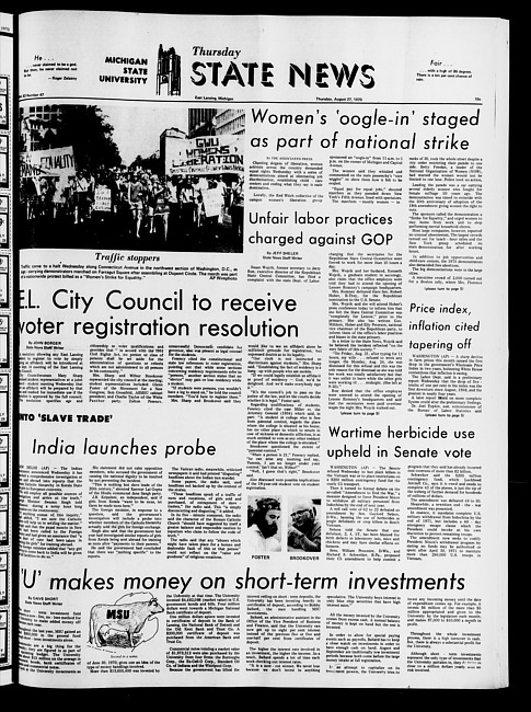 State news. (1970 August 27)