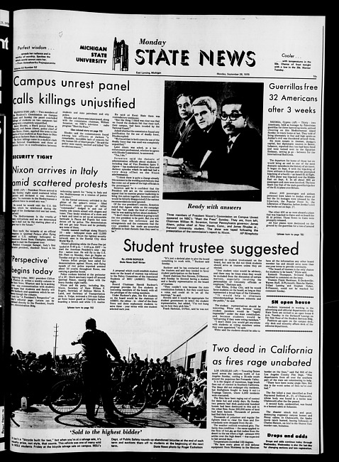 State news. (1970 September 28)