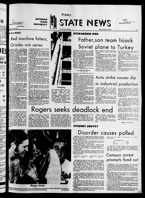 State news. (1970 October 16)
