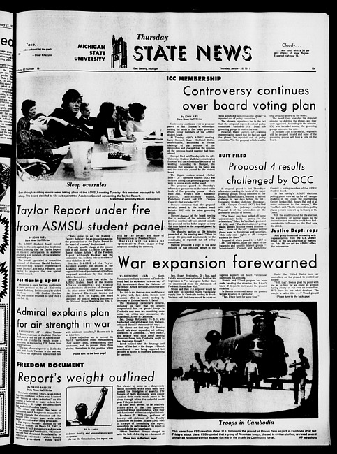 State news. (1971 January 28)