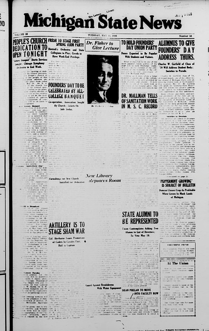 Michigan State news. (1926 May 11)