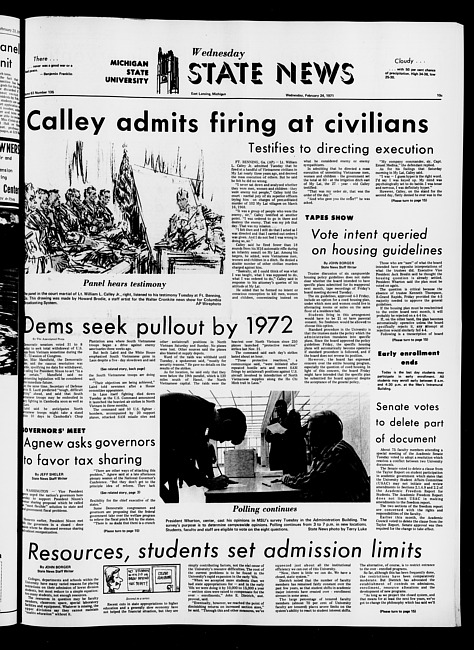 State news. (1971 February 24)