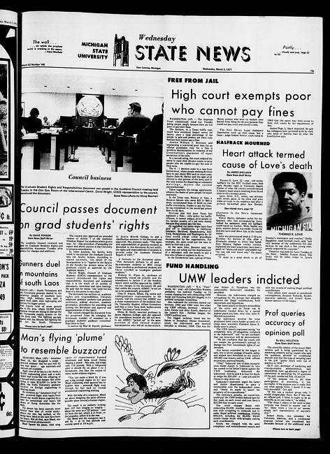 State news. (1971 March 3)