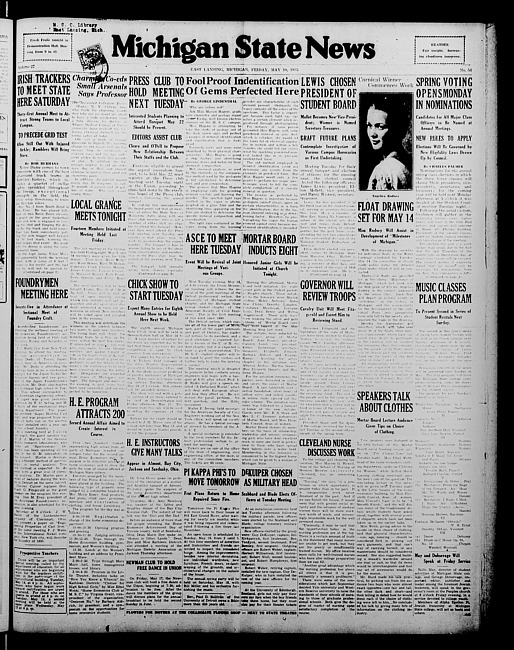 Michigan State news. (1935 May 10)