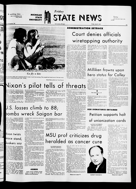 State news. (1971 April 9)