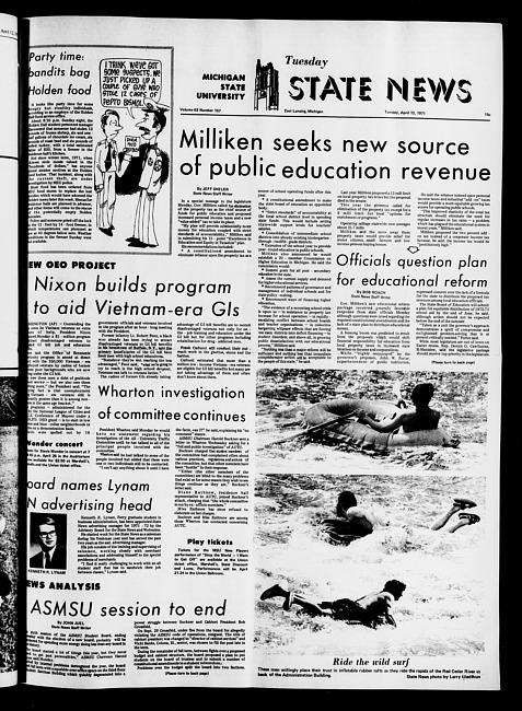 State news. (1971 April 13)