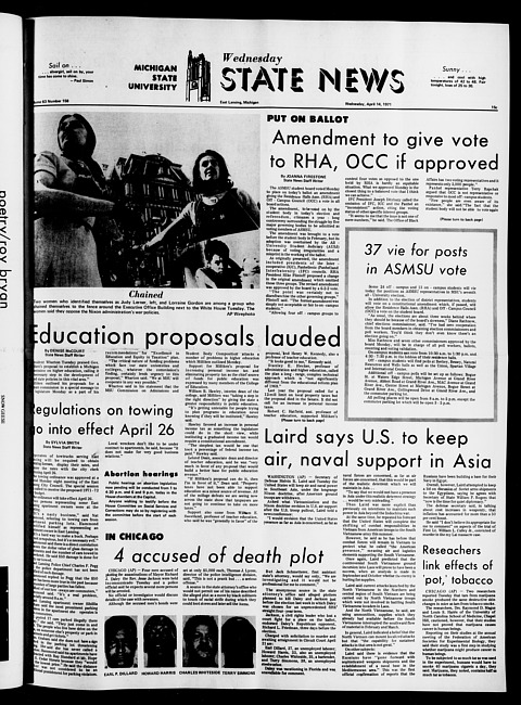 State news. (1971 April 14)