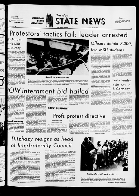 State news. (1971 May 4)