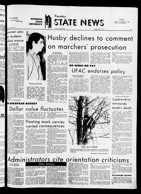 State news. (1971 May 11)